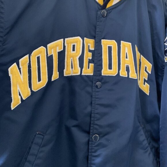Notre Dame Varsity Jacket - Navy and Yellow - Picture 2 of 5
